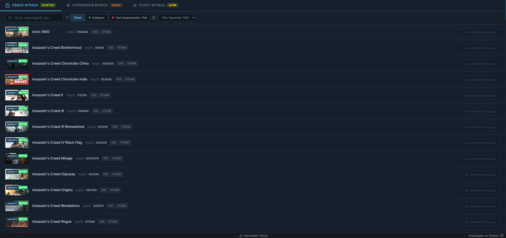Steam Tema Tasarımlı RedX Bypass Ekran Görüntüsü